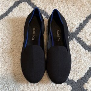 Rothy's Black and Blue Knit Loafers